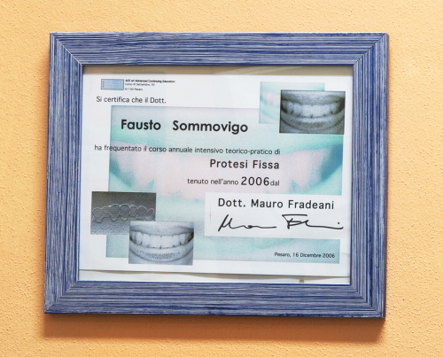 Corso annuale protesi fissa - Dottor Fausto Sommovigo Dentista